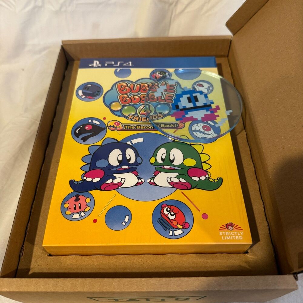 Bubble Bobble 4 Friends Baron Is Back Collectors Edition PS4 Sealed Acrylic